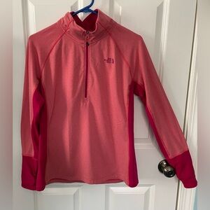 North Face Women’s Large Quarter zip Pullover. Beautiful Salmon color.